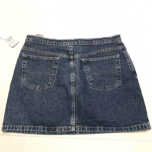NWT Tommy Hilfiger 9 JRS Denim Mini Skirt Frayed Waist Straight Blue Jean 14.5L - Picture 8 of 8